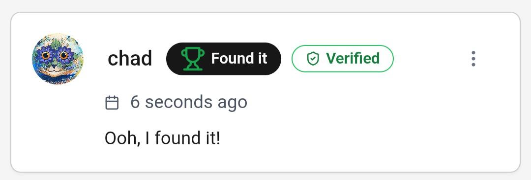 A verified log entry